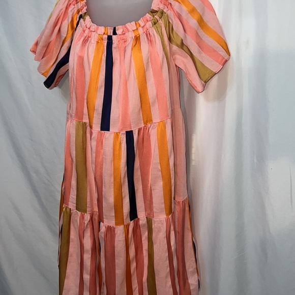 Trina Turk Womens Pink Orange Cabana Stripe Mini Dress Size 8 Like New - Picture 3 of 9